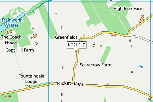 NG21 0LZ map - OS VectorMap District (Ordnance Survey) NG21 0LZ map - OS VectorMap District (Ordnance Survey)
