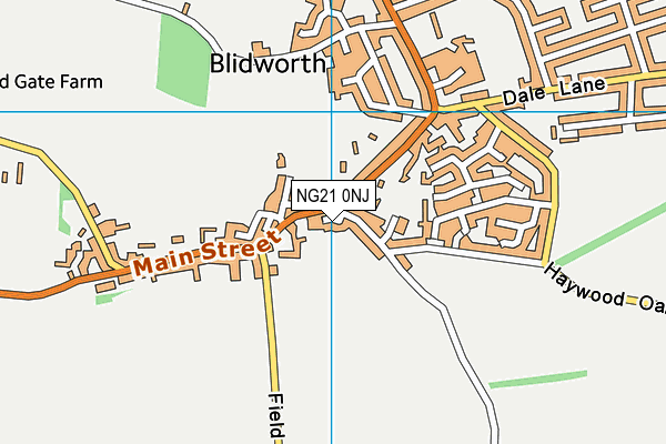 NG21 0NJ map - OS VectorMap District (Ordnance Survey) NG21 0NJ map - OS VectorMap District (Ordnance Survey)