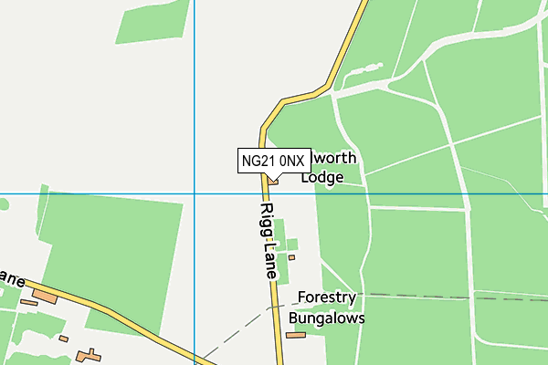 NG21 0NX map - OS VectorMap District (Ordnance Survey) NG21 0NX map - OS VectorMap District (Ordnance Survey)