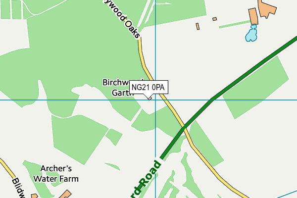 NG21 0PA map - OS VectorMap District (Ordnance Survey) NG21 0PA map - OS VectorMap District (Ordnance Survey)
