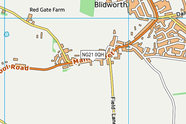 NG21 0QH map - OS VectorMap District (Ordnance Survey)