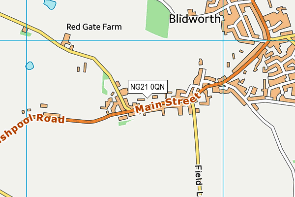 NG21 0QN map - OS VectorMap District (Ordnance Survey) NG21 0QN map - OS VectorMap District (Ordnance Survey)