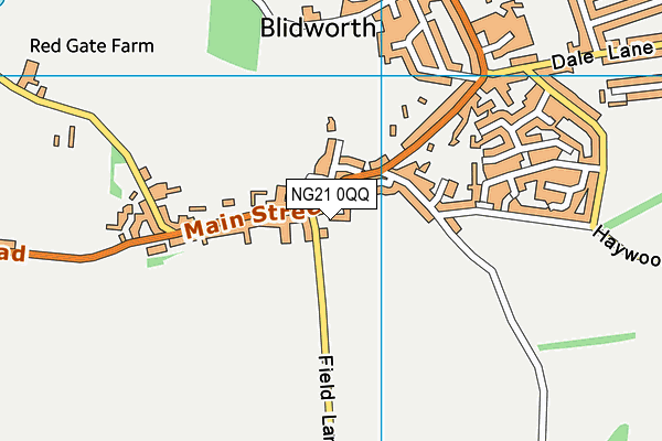 NG21 0QQ map - OS VectorMap District (Ordnance Survey) NG21 0QQ map - OS VectorMap District (Ordnance Survey)