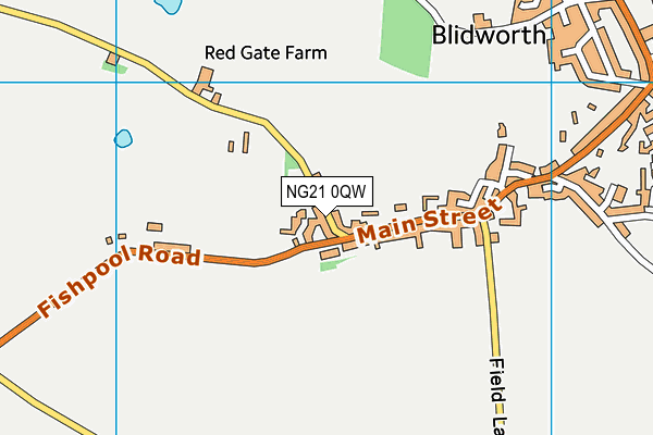 NG21 0QW map - OS VectorMap District (Ordnance Survey) NG21 0QW map - OS VectorMap District (Ordnance Survey)