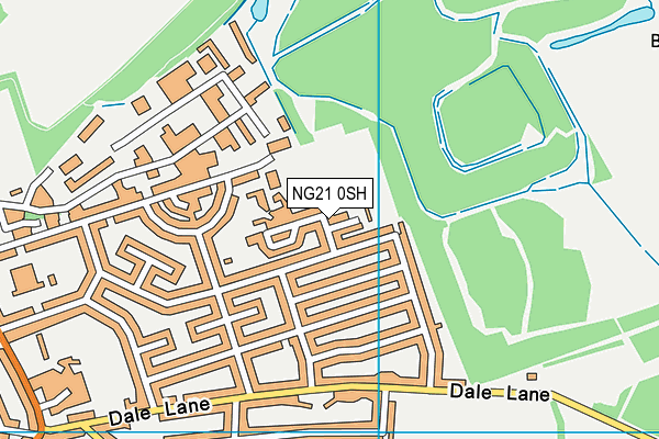 NG21 0SH map - OS VectorMap District (Ordnance Survey) NG21 0SH map - OS VectorMap District (Ordnance Survey)