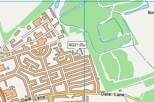 NG21 0SJ map - OS VectorMap District (Ordnance Survey) NG21 0SJ map - OS VectorMap District (Ordnance Survey)