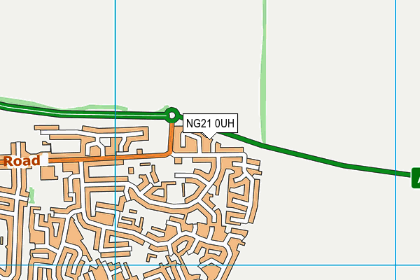 NG21 0UH map - OS VectorMap District (Ordnance Survey) NG21 0UH map - OS VectorMap District (Ordnance Survey)
