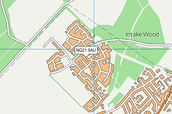 NG21 9AU map - OS VectorMap District (Ordnance Survey) NG21 9AU map - OS VectorMap District (Ordnance Survey)