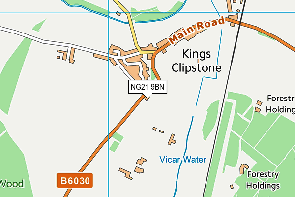 NG21 9BN map - OS VectorMap District (Ordnance Survey) NG21 9BN map - OS VectorMap District (Ordnance Survey)