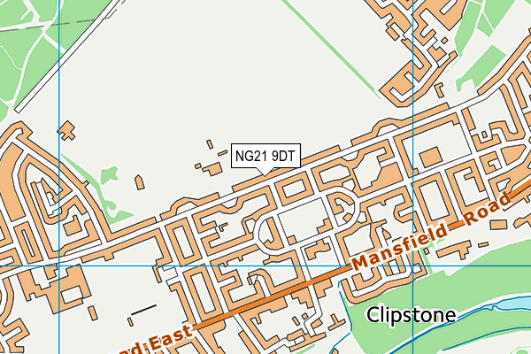 NG21 9DT map - OS VectorMap District (Ordnance Survey) NG21 9DT map - OS VectorMap District (Ordnance Survey)