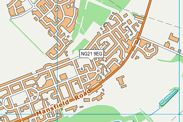 NG21 9EG map - OS VectorMap District (Ordnance Survey) NG21 9EG map - OS VectorMap District (Ordnance Survey)