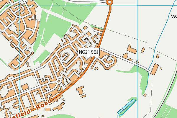 NG21 9EJ map - OS VectorMap District (Ordnance Survey) NG21 9EJ map - OS VectorMap District (Ordnance Survey)