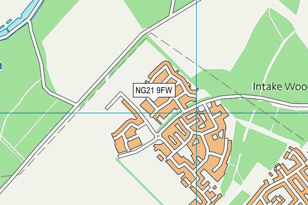 NG21 9FW map - OS VectorMap District (Ordnance Survey) NG21 9FW map - OS VectorMap District (Ordnance Survey)