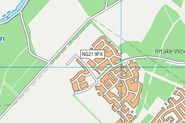 NG21 9FX map - OS VectorMap District (Ordnance Survey) NG21 9FX map - OS VectorMap District (Ordnance Survey)