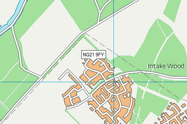 NG21 9FY map - OS VectorMap District (Ordnance Survey) NG21 9FY map - OS VectorMap District (Ordnance Survey)