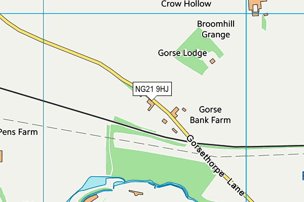 NG21 9HJ map - OS VectorMap District (Ordnance Survey)