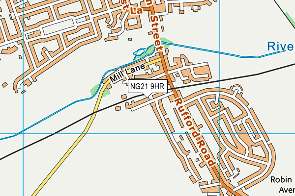 NG21 9HR map - OS VectorMap District (Ordnance Survey) NG21 9HR map - OS VectorMap District (Ordnance Survey)
