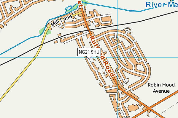 NG21 9HU map - OS VectorMap District (Ordnance Survey) NG21 9HU map - OS VectorMap District (Ordnance Survey)