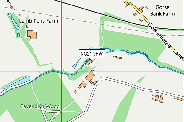 NG21 9HW map - OS VectorMap District (Ordnance Survey) NG21 9HW map - OS VectorMap District (Ordnance Survey)