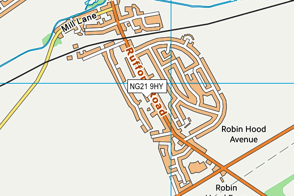 NG21 9HY map - OS VectorMap District (Ordnance Survey) NG21 9HY map - OS VectorMap District (Ordnance Survey)