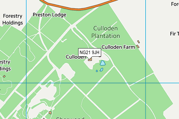NG21 9JH map - OS VectorMap District (Ordnance Survey) NG21 9JH map - OS VectorMap District (Ordnance Survey)