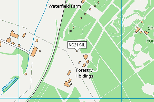 NG21 9JL map - OS VectorMap District (Ordnance Survey) NG21 9JL map - OS VectorMap District (Ordnance Survey)