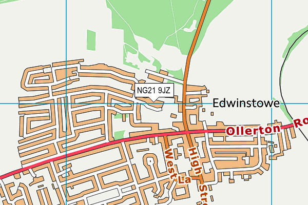 NG21 9JZ map - OS VectorMap District (Ordnance Survey) NG21 9JZ map - OS VectorMap District (Ordnance Survey)
