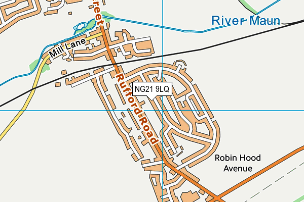 NG21 9LQ map - OS VectorMap District (Ordnance Survey) NG21 9LQ map - OS VectorMap District (Ordnance Survey)