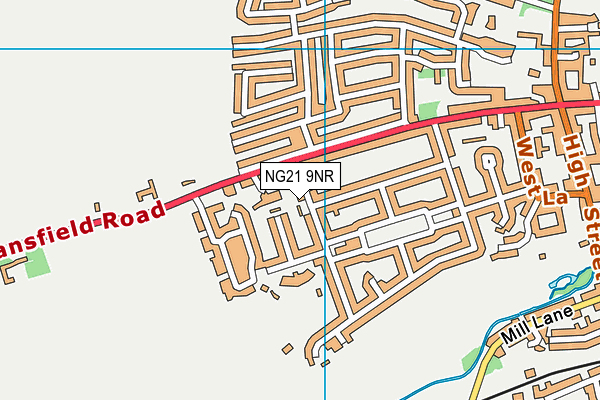 NG21 9NR map - OS VectorMap District (Ordnance Survey)