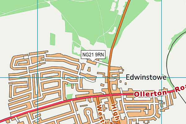 NG21 9RN map - OS VectorMap District (Ordnance Survey) NG21 9RN map - OS VectorMap District (Ordnance Survey)