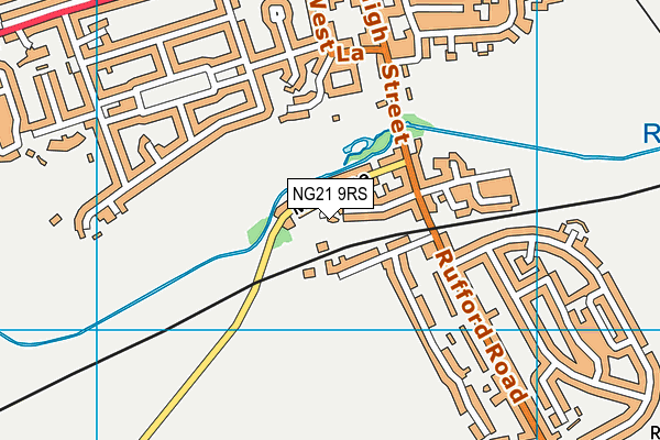 NG21 9RS map - OS VectorMap District (Ordnance Survey) NG21 9RS map - OS VectorMap District (Ordnance Survey)