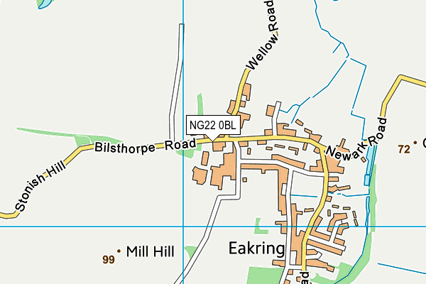 NG22 0BL map - OS VectorMap District (Ordnance Survey) NG22 0BL map - OS VectorMap District (Ordnance Survey)