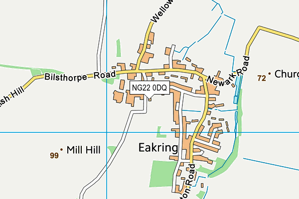 NG22 0DQ map - OS VectorMap District (Ordnance Survey) NG22 0DQ map - OS VectorMap District (Ordnance Survey)