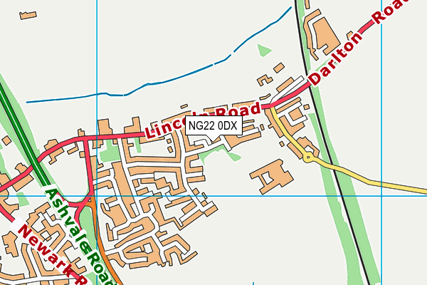 NG22 0DX map - OS VectorMap District (Ordnance Survey) NG22 0DX map - OS VectorMap District (Ordnance Survey)