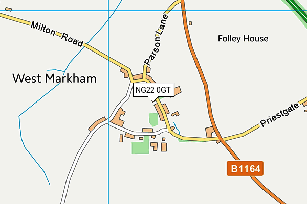 NG22 0GT map - OS VectorMap District (Ordnance Survey) NG22 0GT map - OS VectorMap District (Ordnance Survey)
