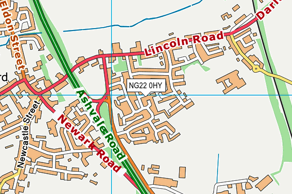 NG22 0HY map - OS VectorMap District (Ordnance Survey)