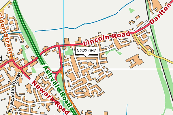 NG22 0HZ map - OS VectorMap District (Ordnance Survey) NG22 0HZ map - OS VectorMap District (Ordnance Survey)