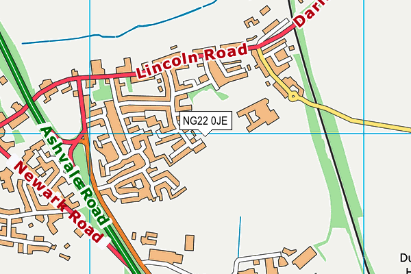 NG22 0JE map - OS VectorMap District (Ordnance Survey) NG22 0JE map - OS VectorMap District (Ordnance Survey)