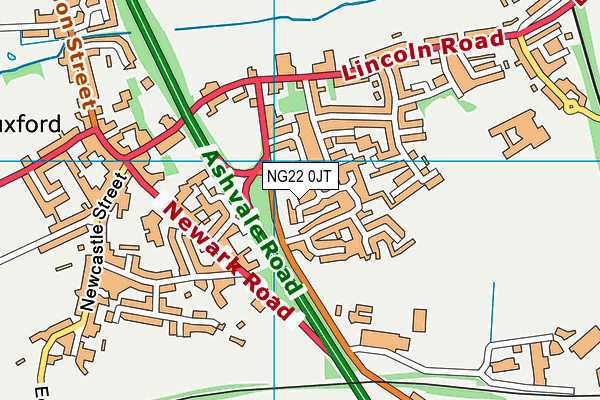 NG22 0JT map - OS VectorMap District (Ordnance Survey) NG22 0JT map - OS VectorMap District (Ordnance Survey)