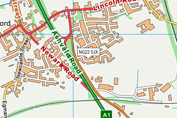 NG22 0JX map - OS VectorMap District (Ordnance Survey) NG22 0JX map - OS VectorMap District (Ordnance Survey)