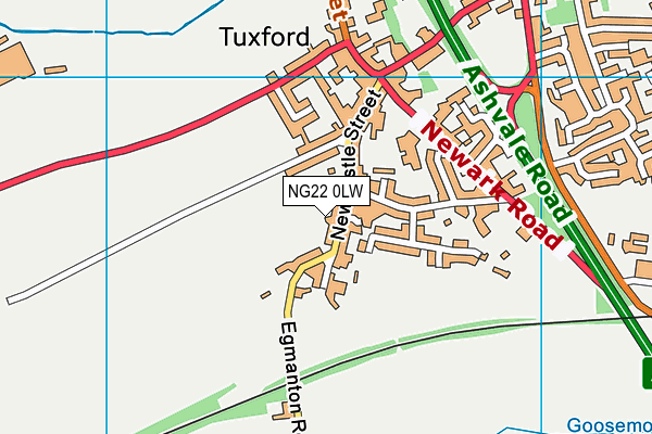 NG22 0LW map - OS VectorMap District (Ordnance Survey) NG22 0LW map - OS VectorMap District (Ordnance Survey)