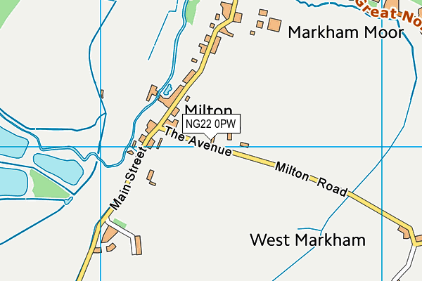 NG22 0PW map - OS VectorMap District (Ordnance Survey) NG22 0PW map - OS VectorMap District (Ordnance Survey)