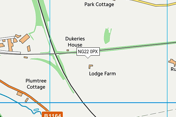 NG22 0PX map - OS VectorMap District (Ordnance Survey) NG22 0PX map - OS VectorMap District (Ordnance Survey)