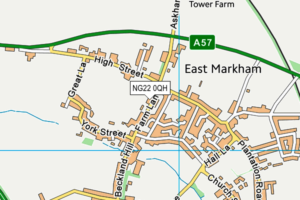 NG22 0QH map - OS VectorMap District (Ordnance Survey)