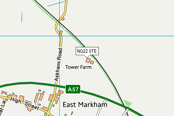NG22 0TE map - OS VectorMap District (Ordnance Survey) NG22 0TE map - OS VectorMap District (Ordnance Survey)
