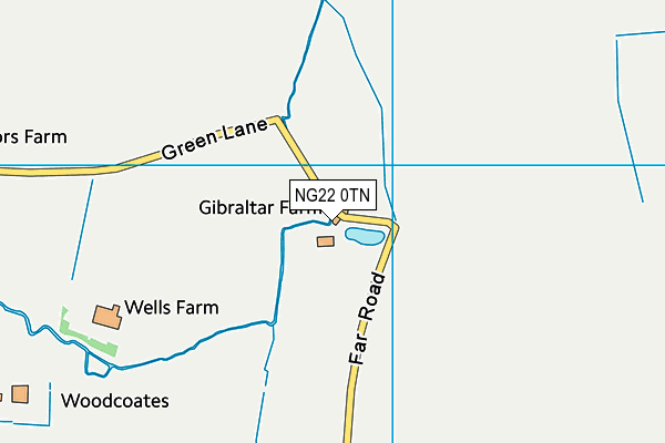NG22 0TN map - OS VectorMap District (Ordnance Survey) NG22 0TN map - OS VectorMap District (Ordnance Survey)