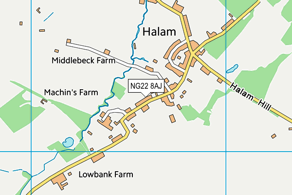 NG22 8AJ map - OS VectorMap District (Ordnance Survey) NG22 8AJ map - OS VectorMap District (Ordnance Survey)