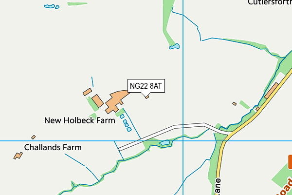 NG22 8AT map - OS VectorMap District (Ordnance Survey)