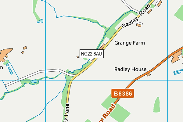 NG22 8AU map - OS VectorMap District (Ordnance Survey) NG22 8AU map - OS VectorMap District (Ordnance Survey)