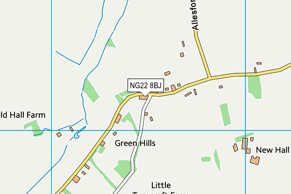 NG22 8BJ map - OS VectorMap District (Ordnance Survey)